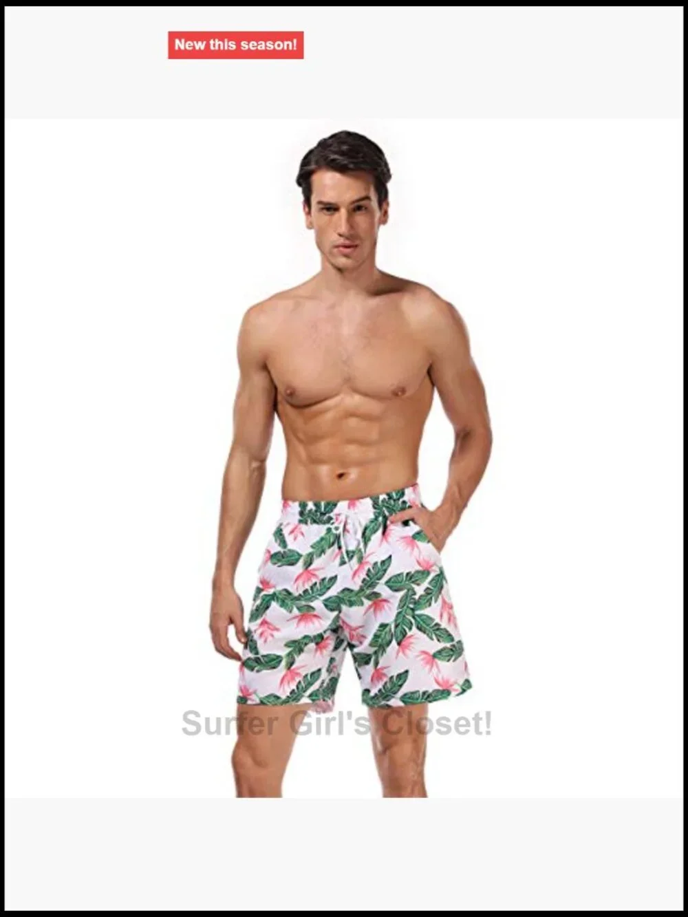Tropical Leaf Couples Matching Bikini Set with Swim Trunks